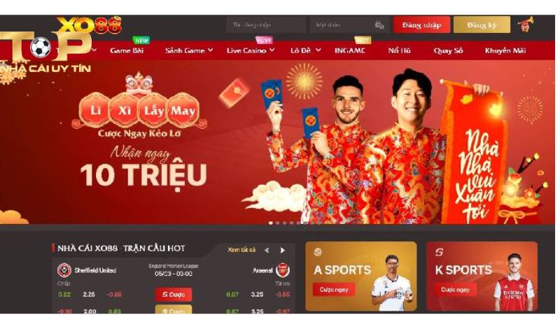 XO88 | Nhà cái uy tín lựa chọn số 1 của các tín đồ cá cược 2 Giao diện cuốn hút với sắc đỏ rực nổi bật