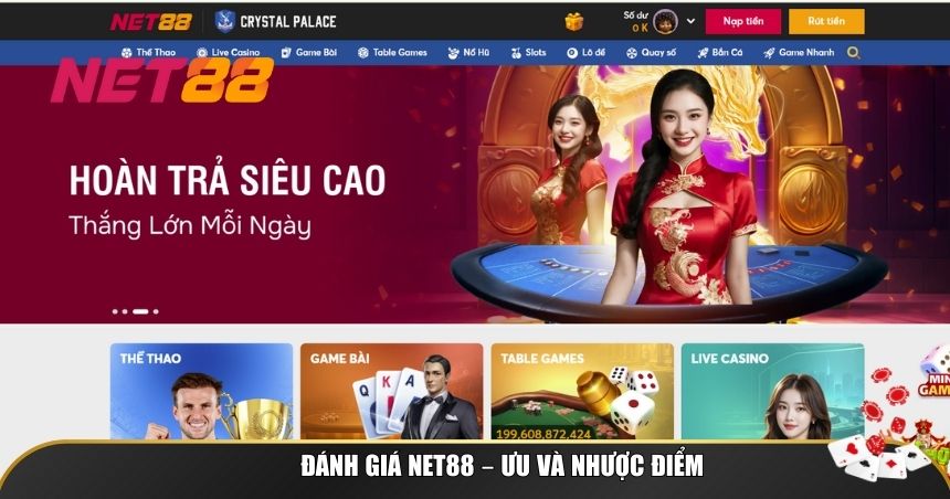 Đánh giá NET88 – ưu và nhược điểm